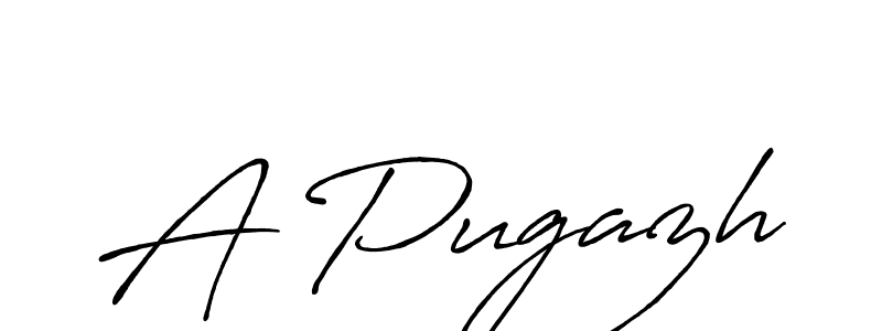 How to make A Pugazh name signature. Use Antro_Vectra_Bolder style for creating short signs online. This is the latest handwritten sign. A Pugazh signature style 7 images and pictures png