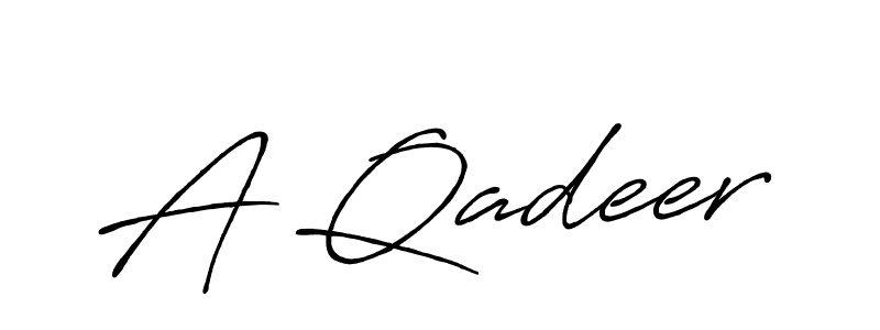 Here are the top 10 professional signature styles for the name A Qadeer. These are the best autograph styles you can use for your name. A Qadeer signature style 7 images and pictures png