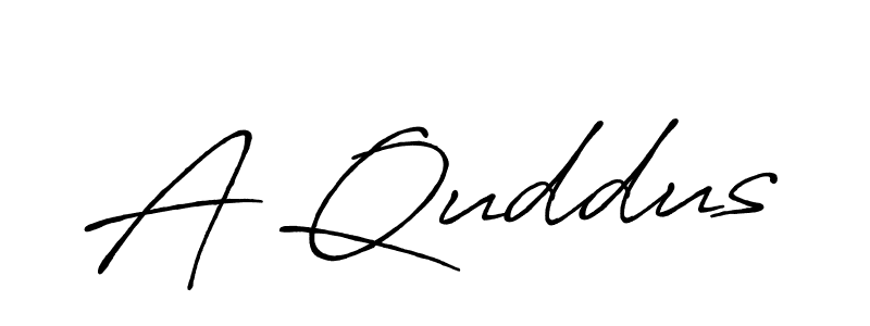 How to make A Quddus name signature. Use Antro_Vectra_Bolder style for creating short signs online. This is the latest handwritten sign. A Quddus signature style 7 images and pictures png