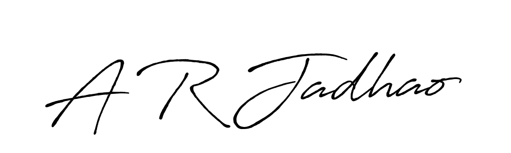 Similarly Antro_Vectra_Bolder is the best handwritten signature design. Signature creator online .You can use it as an online autograph creator for name A R Jadhao. A R Jadhao signature style 7 images and pictures png