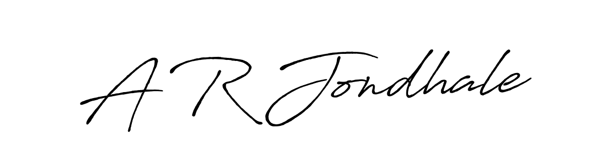 The best way (Antro_Vectra_Bolder) to make a short signature is to pick only two or three words in your name. The name A R Jondhale include a total of six letters. For converting this name. A R Jondhale signature style 7 images and pictures png