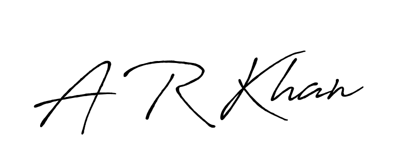 Use a signature maker to create a handwritten signature online. With this signature software, you can design (Antro_Vectra_Bolder) your own signature for name A R Khan. A R Khan signature style 7 images and pictures png