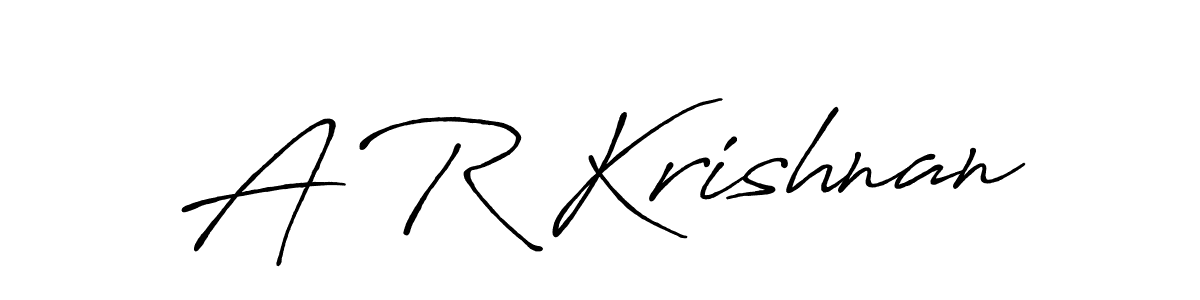 Create a beautiful signature design for name A R Krishnan. With this signature (Antro_Vectra_Bolder) fonts, you can make a handwritten signature for free. A R Krishnan signature style 7 images and pictures png