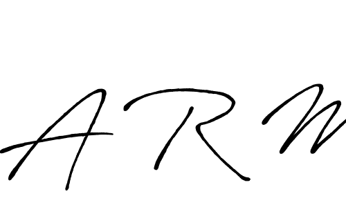 It looks lik you need a new signature style for name A R M. Design unique handwritten (Antro_Vectra_Bolder) signature with our free signature maker in just a few clicks. A R M signature style 7 images and pictures png