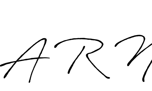 Create a beautiful signature design for name A R N. With this signature (Antro_Vectra_Bolder) fonts, you can make a handwritten signature for free. A R N signature style 7 images and pictures png