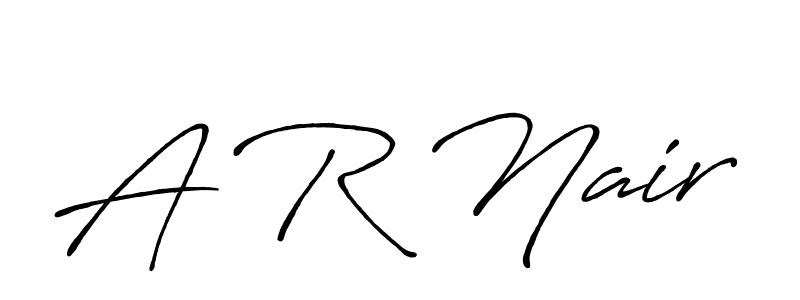 Also we have A R Nair name is the best signature style. Create professional handwritten signature collection using Antro_Vectra_Bolder autograph style. A R Nair signature style 7 images and pictures png