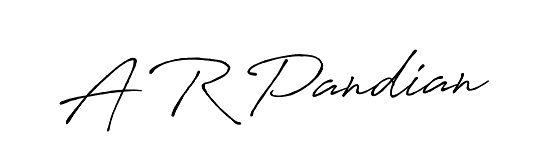 Use a signature maker to create a handwritten signature online. With this signature software, you can design (Antro_Vectra_Bolder) your own signature for name A R Pandian. A R Pandian signature style 7 images and pictures png