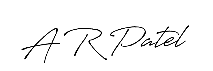 Similarly Antro_Vectra_Bolder is the best handwritten signature design. Signature creator online .You can use it as an online autograph creator for name A R Patel. A R Patel signature style 7 images and pictures png