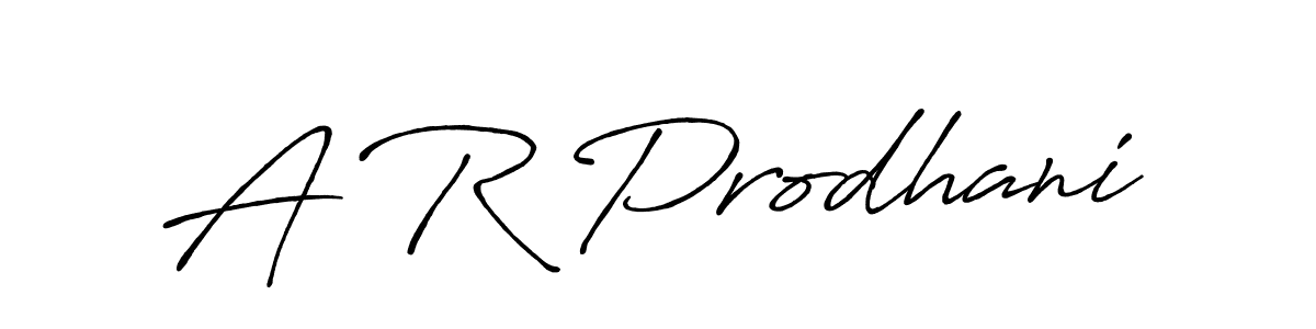 The best way (Antro_Vectra_Bolder) to make a short signature is to pick only two or three words in your name. The name A R Prodhani include a total of six letters. For converting this name. A R Prodhani signature style 7 images and pictures png