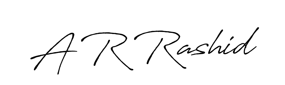 It looks lik you need a new signature style for name A R Rashid. Design unique handwritten (Antro_Vectra_Bolder) signature with our free signature maker in just a few clicks. A R Rashid signature style 7 images and pictures png