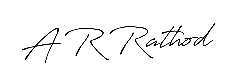 How to make A R Rathod name signature. Use Antro_Vectra_Bolder style for creating short signs online. This is the latest handwritten sign. A R Rathod signature style 7 images and pictures png