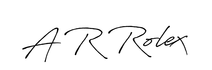 Use a signature maker to create a handwritten signature online. With this signature software, you can design (Antro_Vectra_Bolder) your own signature for name A R Rolex. A R Rolex signature style 7 images and pictures png
