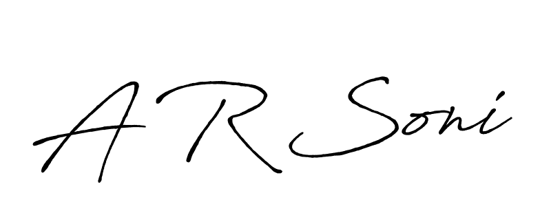 Create a beautiful signature design for name A R Soni. With this signature (Antro_Vectra_Bolder) fonts, you can make a handwritten signature for free. A R Soni signature style 7 images and pictures png