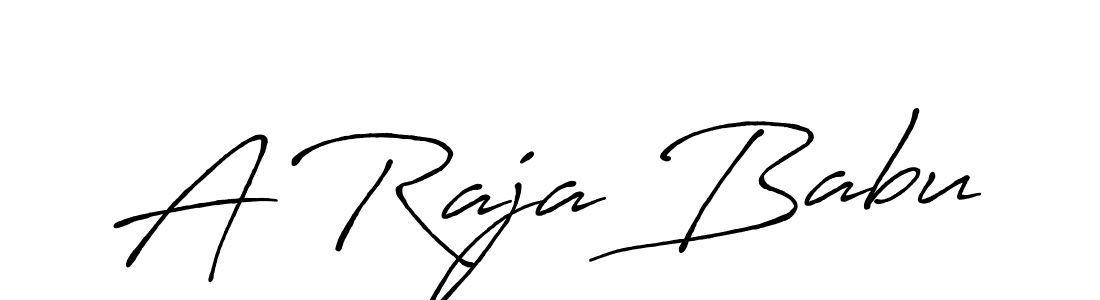 The best way (Antro_Vectra_Bolder) to make a short signature is to pick only two or three words in your name. The name A Raja Babu include a total of six letters. For converting this name. A Raja Babu signature style 7 images and pictures png