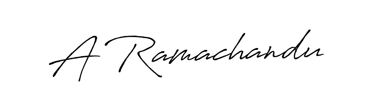 Design your own signature with our free online signature maker. With this signature software, you can create a handwritten (Antro_Vectra_Bolder) signature for name A Ramachandu. A Ramachandu signature style 7 images and pictures png