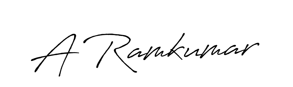 Design your own signature with our free online signature maker. With this signature software, you can create a handwritten (Antro_Vectra_Bolder) signature for name A Ramkumar. A Ramkumar signature style 7 images and pictures png