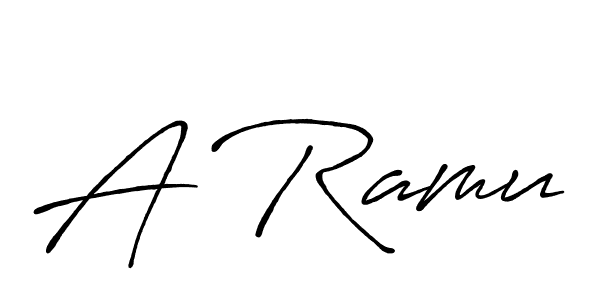 Make a beautiful signature design for name A Ramu. With this signature (Antro_Vectra_Bolder) style, you can create a handwritten signature for free. A Ramu signature style 7 images and pictures png