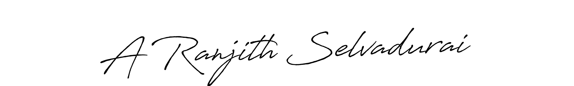 Make a beautiful signature design for name A Ranjith Selvadurai. With this signature (Antro_Vectra_Bolder) style, you can create a handwritten signature for free. A Ranjith Selvadurai signature style 7 images and pictures png