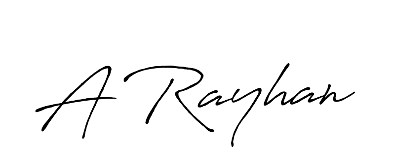 Create a beautiful signature design for name A Rayhan. With this signature (Antro_Vectra_Bolder) fonts, you can make a handwritten signature for free. A Rayhan signature style 7 images and pictures png