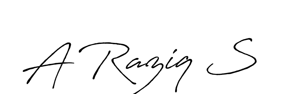 The best way (Antro_Vectra_Bolder) to make a short signature is to pick only two or three words in your name. The name A Raziq S include a total of six letters. For converting this name. A Raziq S signature style 7 images and pictures png