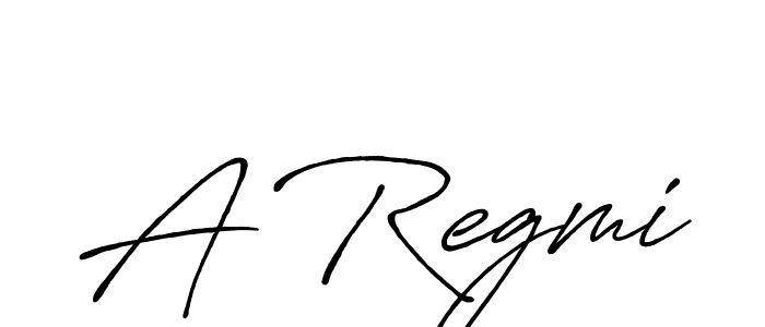 Design your own signature with our free online signature maker. With this signature software, you can create a handwritten (Antro_Vectra_Bolder) signature for name A Regmi. A Regmi signature style 7 images and pictures png