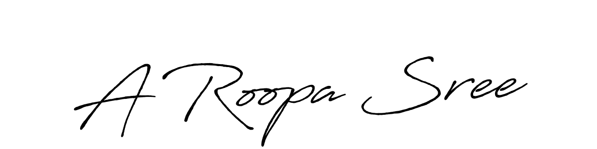A Roopa Sree stylish signature style. Best Handwritten Sign (Antro_Vectra_Bolder) for my name. Handwritten Signature Collection Ideas for my name A Roopa Sree. A Roopa Sree signature style 7 images and pictures png