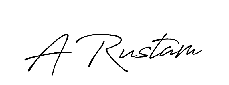 Use a signature maker to create a handwritten signature online. With this signature software, you can design (Antro_Vectra_Bolder) your own signature for name A Rustam. A Rustam signature style 7 images and pictures png