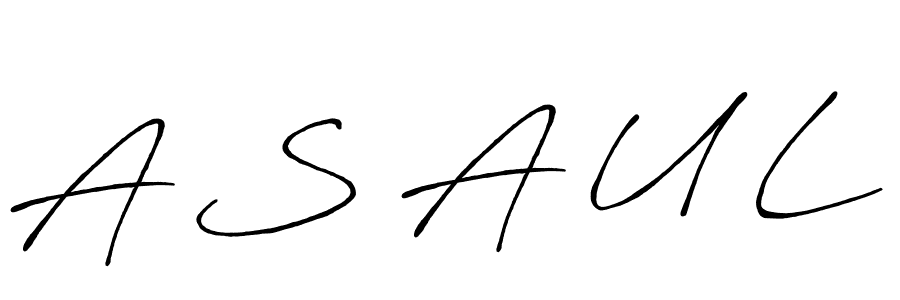 Make a beautiful signature design for name A S A U L. With this signature (Antro_Vectra_Bolder) style, you can create a handwritten signature for free. A S A U L signature style 7 images and pictures png