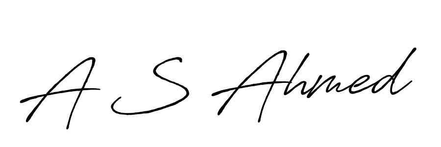 Also we have A S Ahmed name is the best signature style. Create professional handwritten signature collection using Antro_Vectra_Bolder autograph style. A S Ahmed signature style 7 images and pictures png