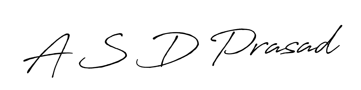 Create a beautiful signature design for name A S D Prasad. With this signature (Antro_Vectra_Bolder) fonts, you can make a handwritten signature for free. A S D Prasad signature style 7 images and pictures png