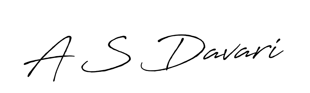 Design your own signature with our free online signature maker. With this signature software, you can create a handwritten (Antro_Vectra_Bolder) signature for name A S Davari. A S Davari signature style 7 images and pictures png