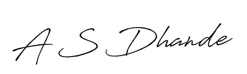 Also You can easily find your signature by using the search form. We will create A S Dhande name handwritten signature images for you free of cost using Antro_Vectra_Bolder sign style. A S Dhande signature style 7 images and pictures png