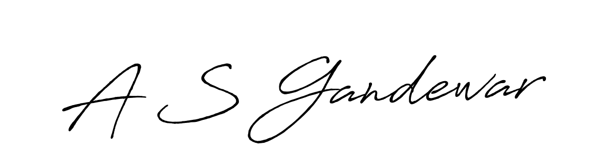 Use a signature maker to create a handwritten signature online. With this signature software, you can design (Antro_Vectra_Bolder) your own signature for name A S Gandewar. A S Gandewar signature style 7 images and pictures png