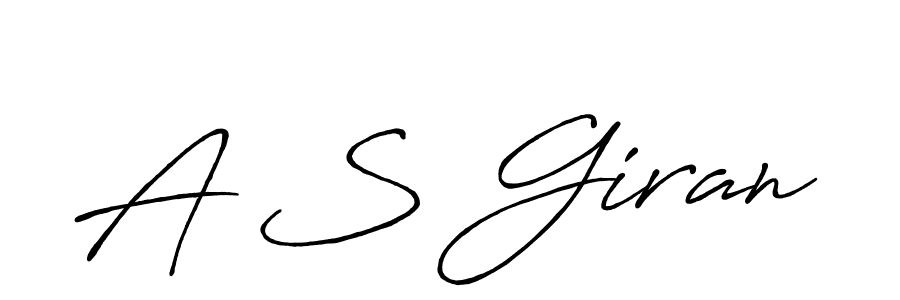 Also we have A S Giran name is the best signature style. Create professional handwritten signature collection using Antro_Vectra_Bolder autograph style. A S Giran signature style 7 images and pictures png