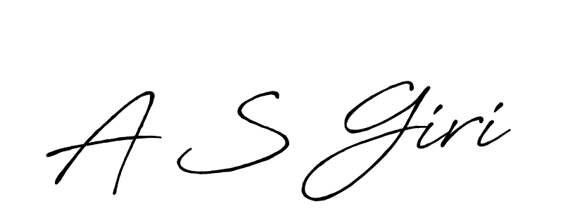 Design your own signature with our free online signature maker. With this signature software, you can create a handwritten (Antro_Vectra_Bolder) signature for name A S Giri. A S Giri signature style 7 images and pictures png