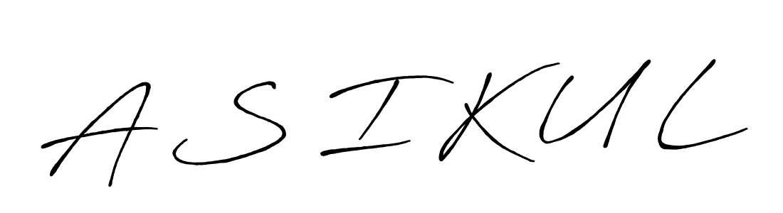 The best way (Antro_Vectra_Bolder) to make a short signature is to pick only two or three words in your name. The name A S I K U L include a total of six letters. For converting this name. A S I K U L signature style 7 images and pictures png