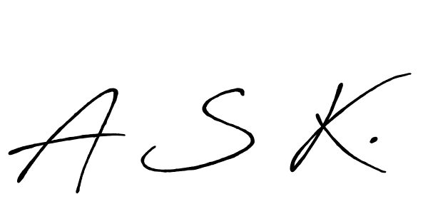 Also You can easily find your signature by using the search form. We will create A S K. name handwritten signature images for you free of cost using Antro_Vectra_Bolder sign style. A S K. signature style 7 images and pictures png