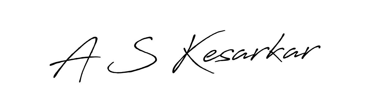 Make a beautiful signature design for name A S Kesarkar. With this signature (Antro_Vectra_Bolder) style, you can create a handwritten signature for free. A S Kesarkar signature style 7 images and pictures png