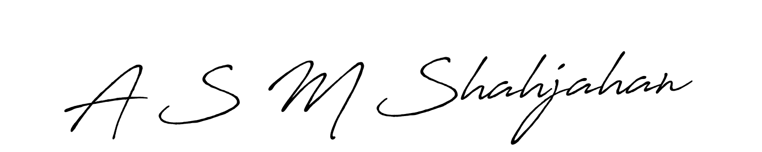 The best way (Antro_Vectra_Bolder) to make a short signature is to pick only two or three words in your name. The name A S M Shahjahan include a total of six letters. For converting this name. A S M Shahjahan signature style 7 images and pictures png