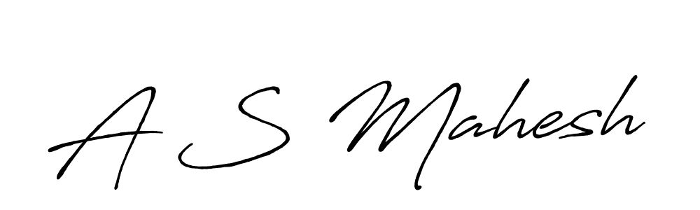 A S Mahesh stylish signature style. Best Handwritten Sign (Antro_Vectra_Bolder) for my name. Handwritten Signature Collection Ideas for my name A S Mahesh. A S Mahesh signature style 7 images and pictures png