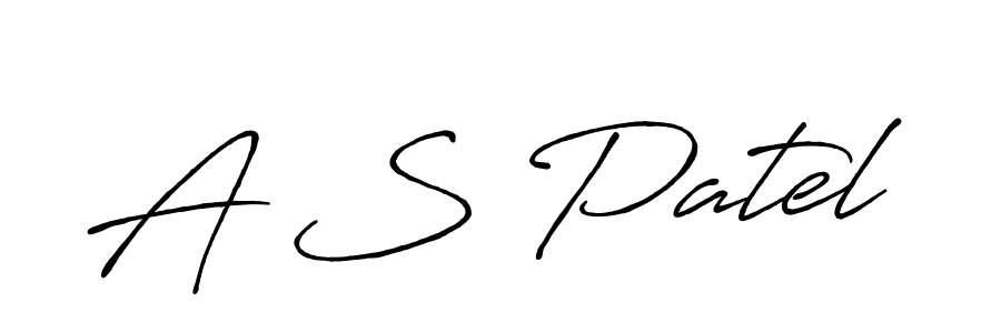 A S Patel stylish signature style. Best Handwritten Sign (Antro_Vectra_Bolder) for my name. Handwritten Signature Collection Ideas for my name A S Patel. A S Patel signature style 7 images and pictures png