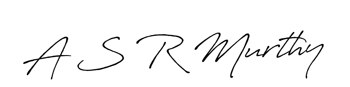 Make a beautiful signature design for name A S R Murthy. With this signature (Antro_Vectra_Bolder) style, you can create a handwritten signature for free. A S R Murthy signature style 7 images and pictures png