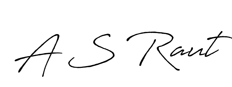 A S Raut stylish signature style. Best Handwritten Sign (Antro_Vectra_Bolder) for my name. Handwritten Signature Collection Ideas for my name A S Raut. A S Raut signature style 7 images and pictures png