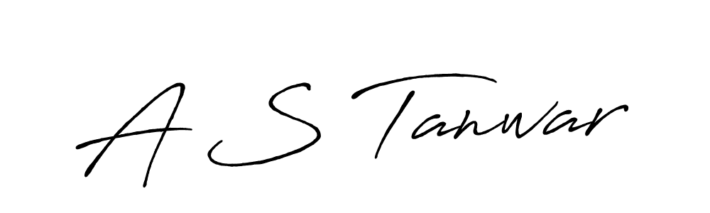Design your own signature with our free online signature maker. With this signature software, you can create a handwritten (Antro_Vectra_Bolder) signature for name A S Tanwar. A S Tanwar signature style 7 images and pictures png