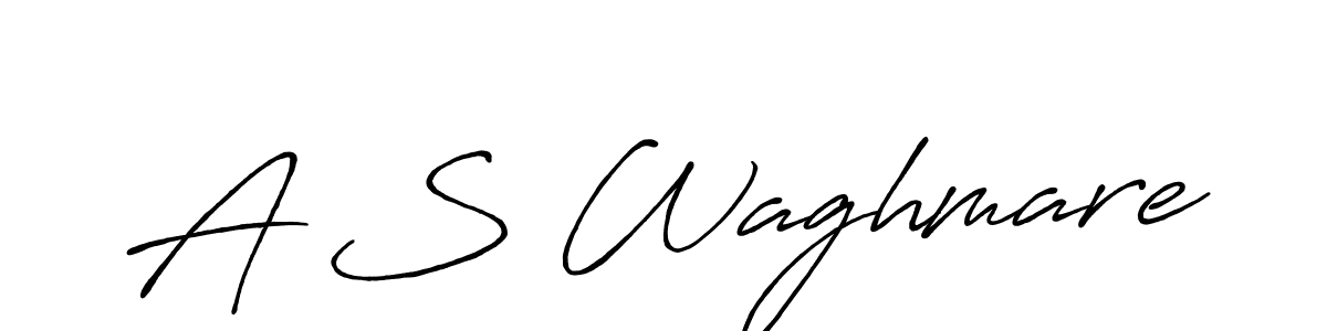 Make a beautiful signature design for name A S Waghmare. With this signature (Antro_Vectra_Bolder) style, you can create a handwritten signature for free. A S Waghmare signature style 7 images and pictures png