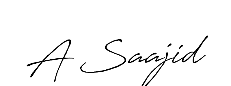How to make A Saajid signature? Antro_Vectra_Bolder is a professional autograph style. Create handwritten signature for A Saajid name. A Saajid signature style 7 images and pictures png
