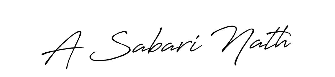 if you are searching for the best signature style for your name A Sabari Nath. so please give up your signature search. here we have designed multiple signature styles  using Antro_Vectra_Bolder. A Sabari Nath signature style 7 images and pictures png