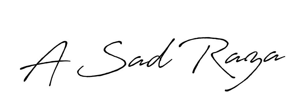 A Sad Raza stylish signature style. Best Handwritten Sign (Antro_Vectra_Bolder) for my name. Handwritten Signature Collection Ideas for my name A Sad Raza. A Sad Raza signature style 7 images and pictures png