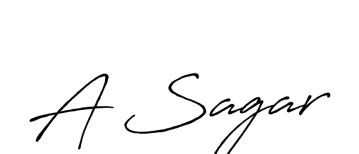 The best way (Antro_Vectra_Bolder) to make a short signature is to pick only two or three words in your name. The name A Sagar include a total of six letters. For converting this name. A Sagar signature style 7 images and pictures png
