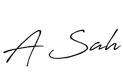 Here are the top 10 professional signature styles for the name A Sah. These are the best autograph styles you can use for your name. A Sah signature style 7 images and pictures png